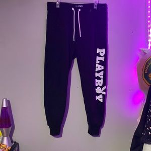 Mens Playboy Sweatpant jogger black size L